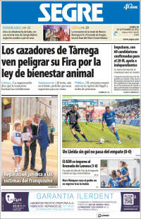 Portada de Segre  (Spain)