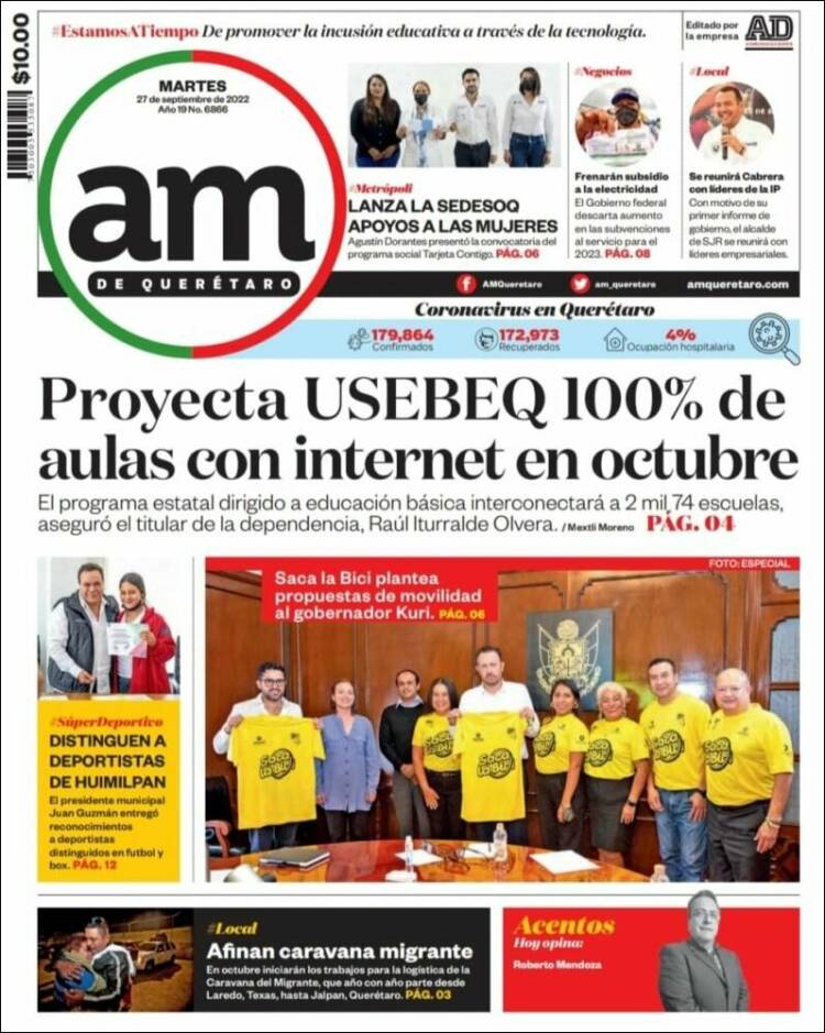 Portada de A.M. Querétaro (México)