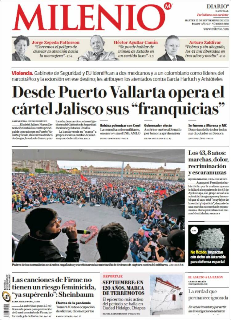 Portada de Milenio (México)