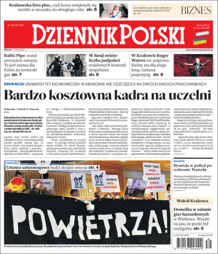 Portada de Dziennik (Polonia)