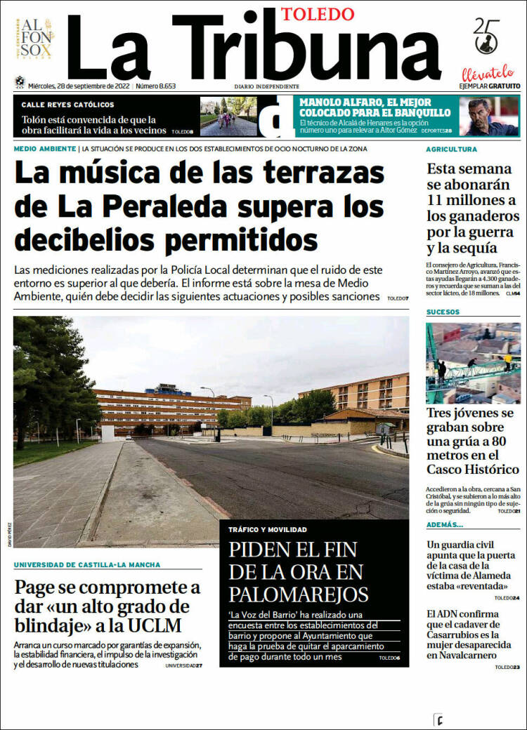 Portada de La Tribuna de Toledo (España)