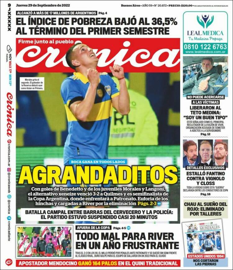 Portada de Diario El Libertador (Argentina)