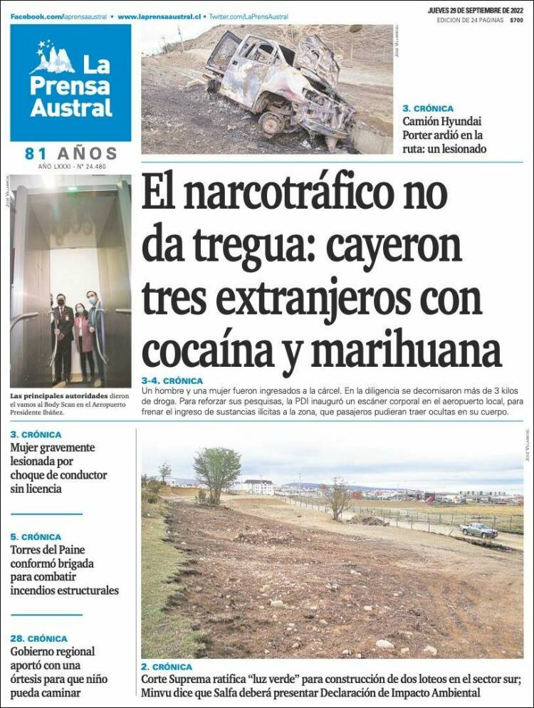 Portada de El Magallanes (Chile)