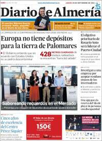 Portada de Diario de Almería (España)