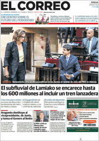 Portada de El Correo (España)