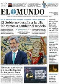 Portada de El Mundo (España)