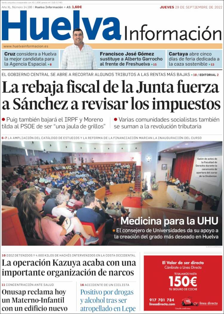 Portada de Huelva Información (Espa&ntilde;a)