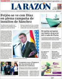 Portada de La Razón (España)