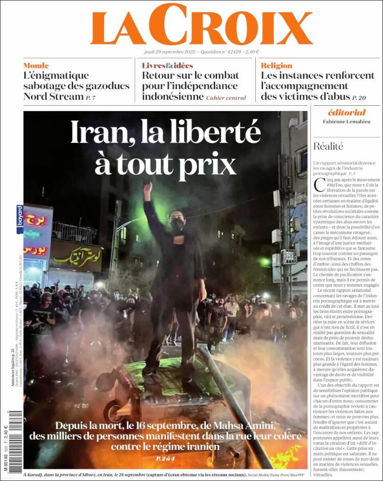 Portada de La Croix (Francia)