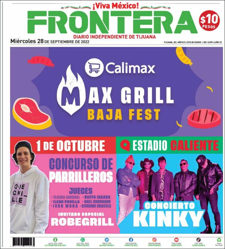 Portada de Frontera (México)