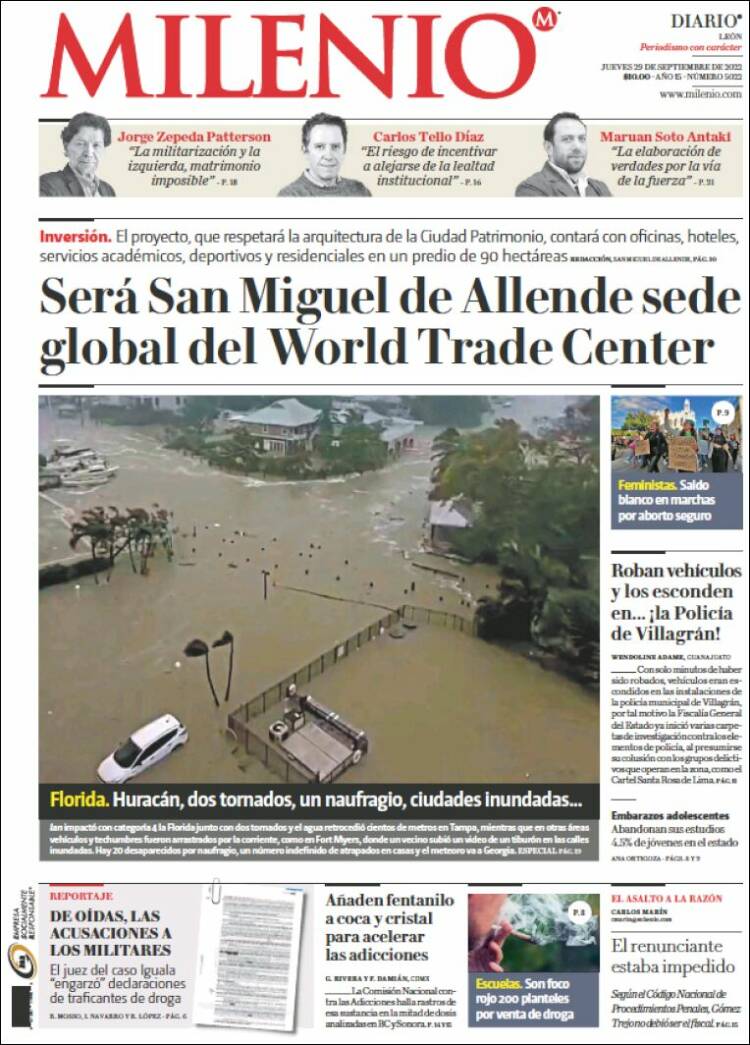 Portada de Milenio de León (México)