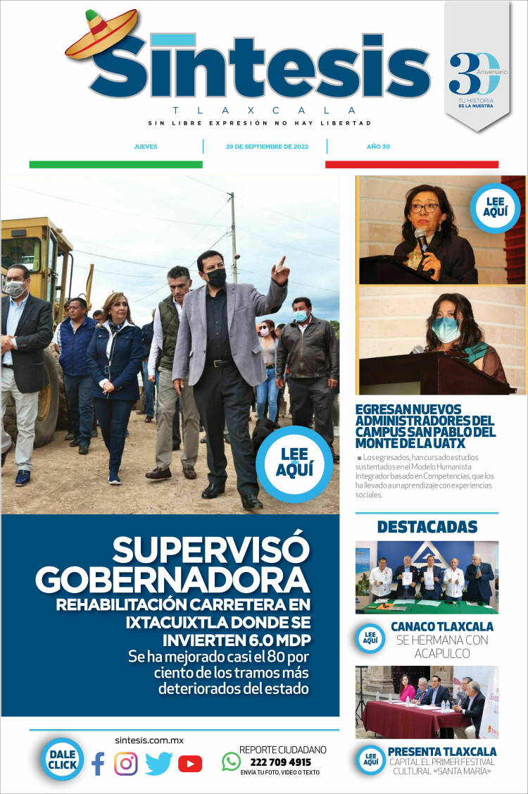 Portada de Síntesis de Tlaxcala (México)