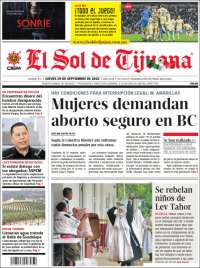 Portada de El Sol de Tijuana (México)