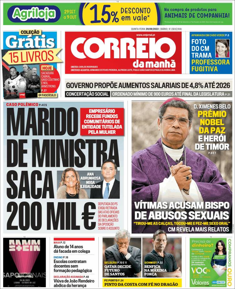 Portada de Correio da Manhã (Portugal)
