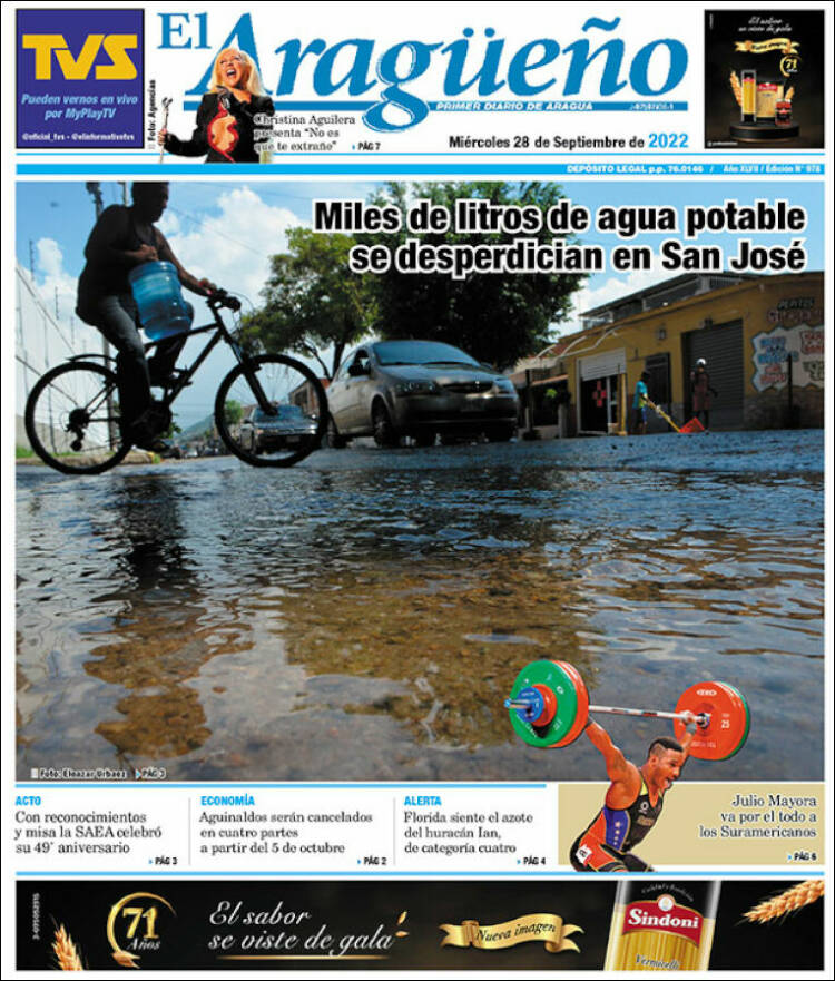 Portada de El Aragüeño (Venezuela)
