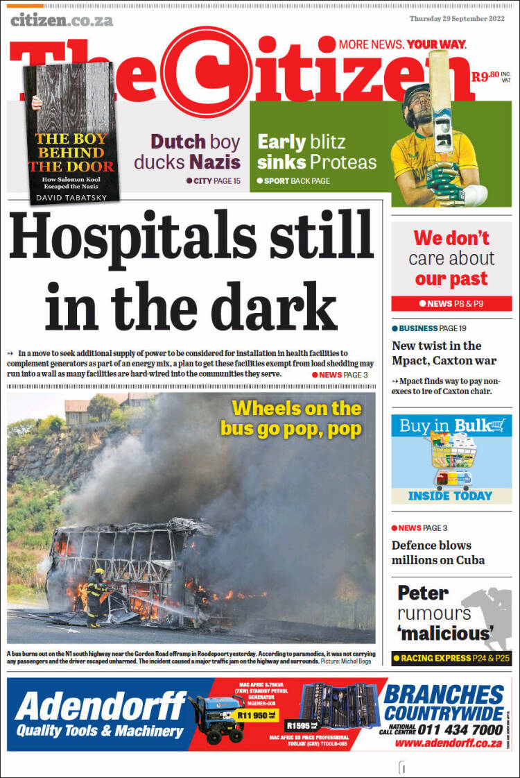 Portada de The Citizen (Sud&aacute;frica)