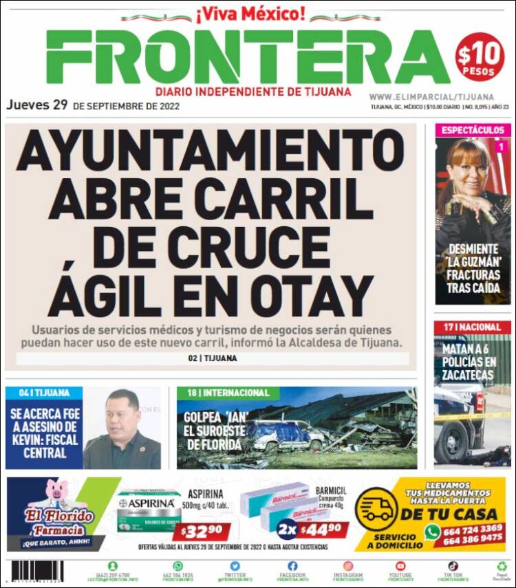 Portada de Frontera (México)