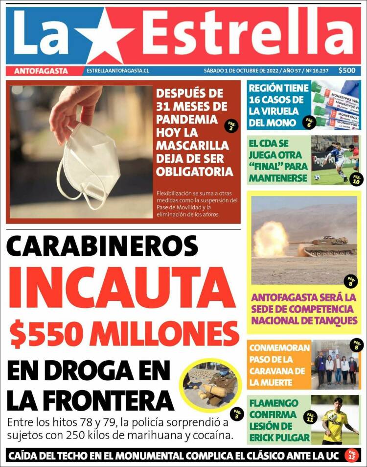 Portada de La Estrella del Norte (Chile)