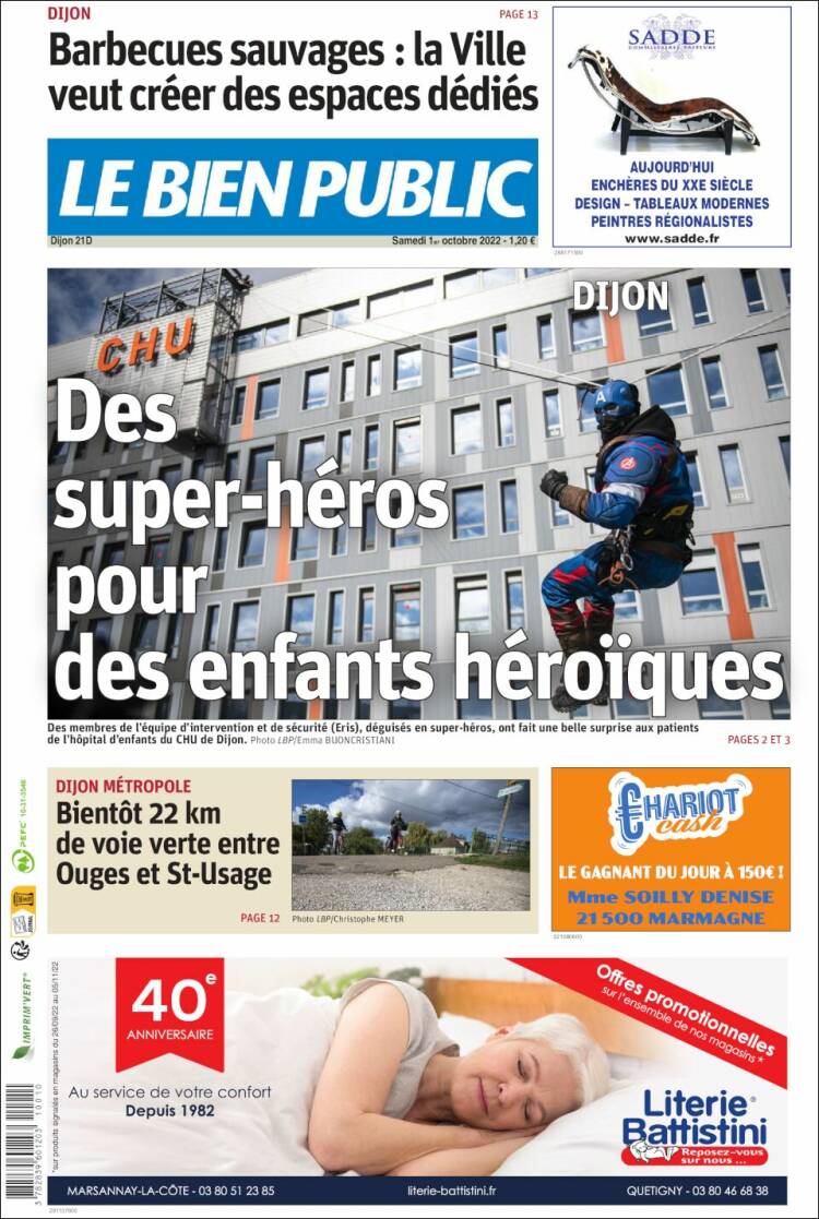 Portada de Le Bien Public (France)