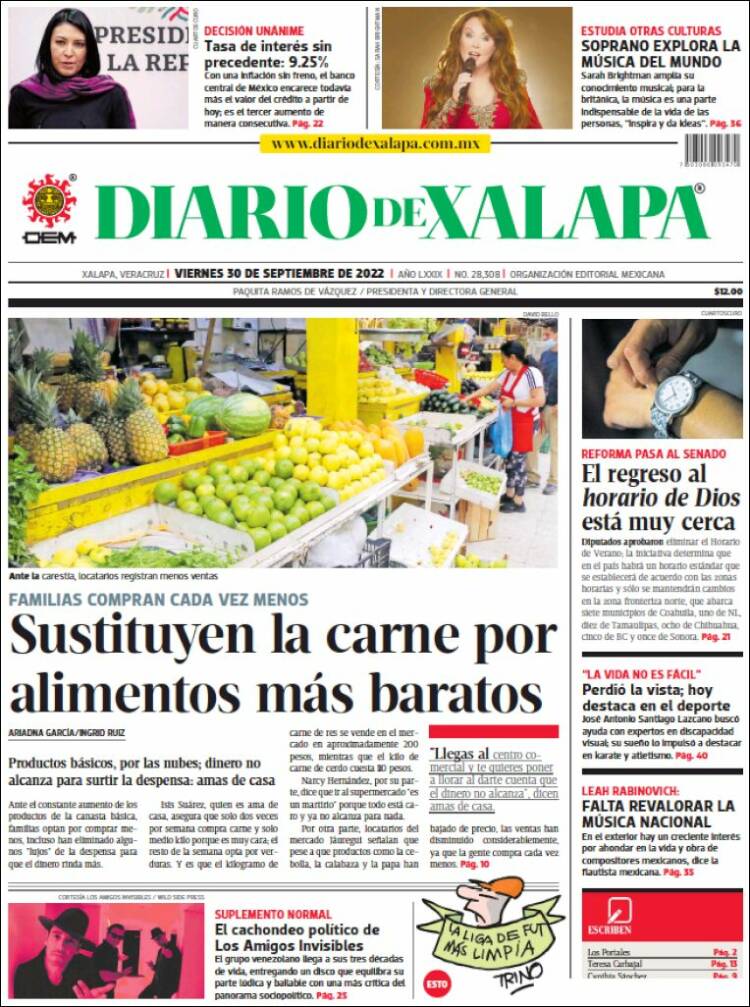 Portada de Diario de Xalapa (Mexico)