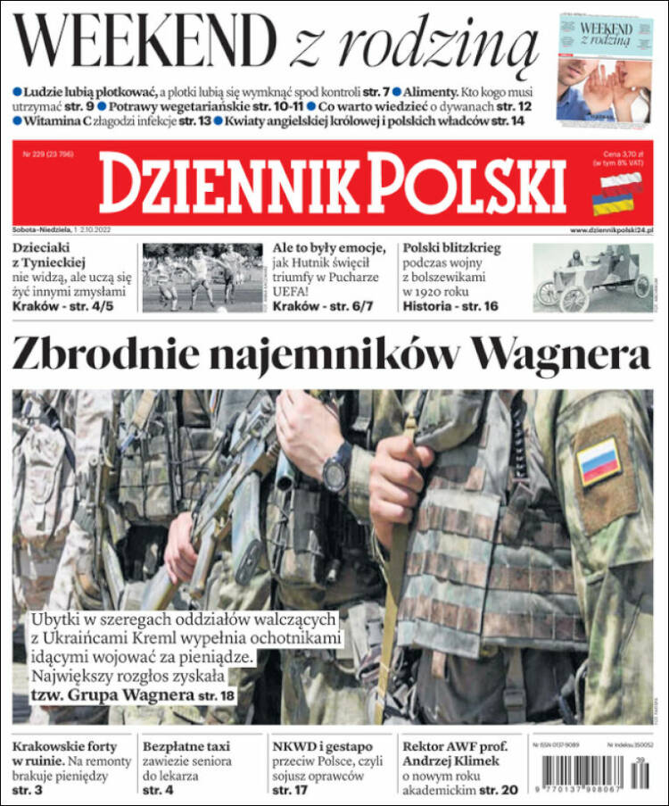 Portada de Dziennik (Polonia)