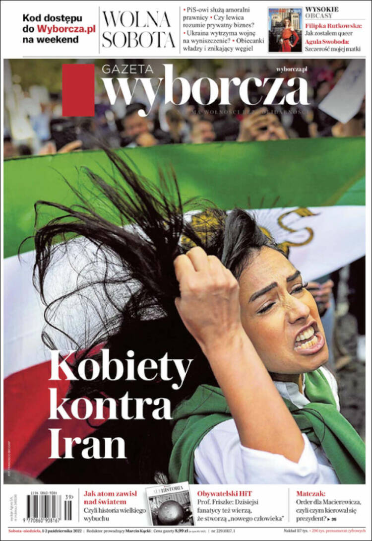 Portada de Gazeta Wyborcza (Polonia)