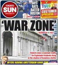 Portada de The Toronto Sun (Canadá)