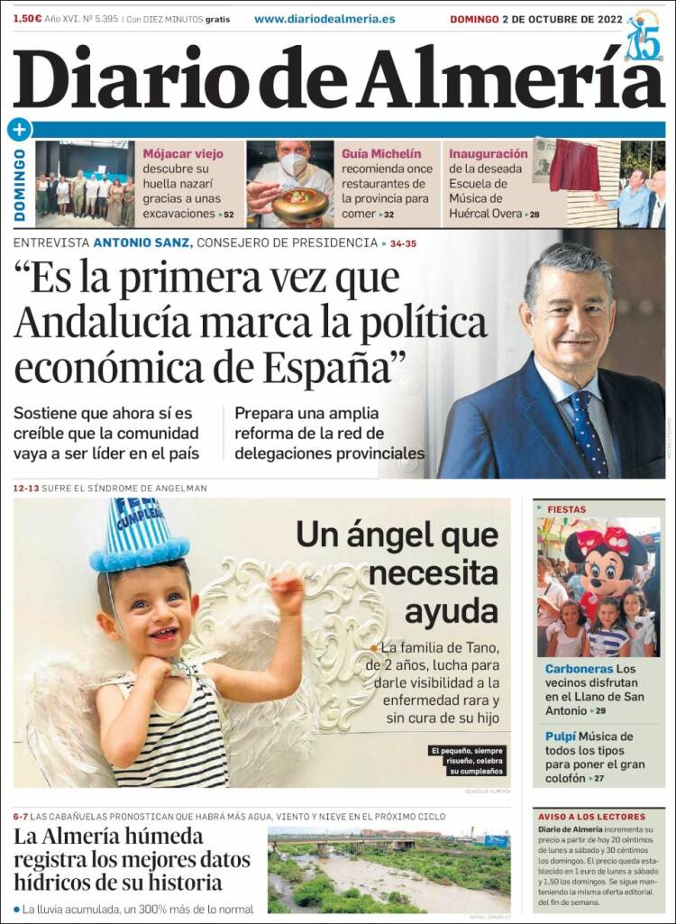 Portada de Diario de Almería (España)