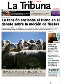 Portada de La Tribuna de Cuenca (España)