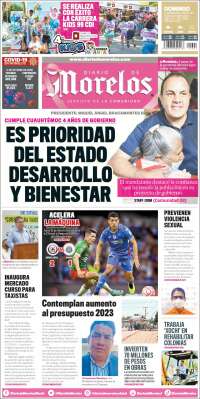 Portada de Diario de Morelos (México)