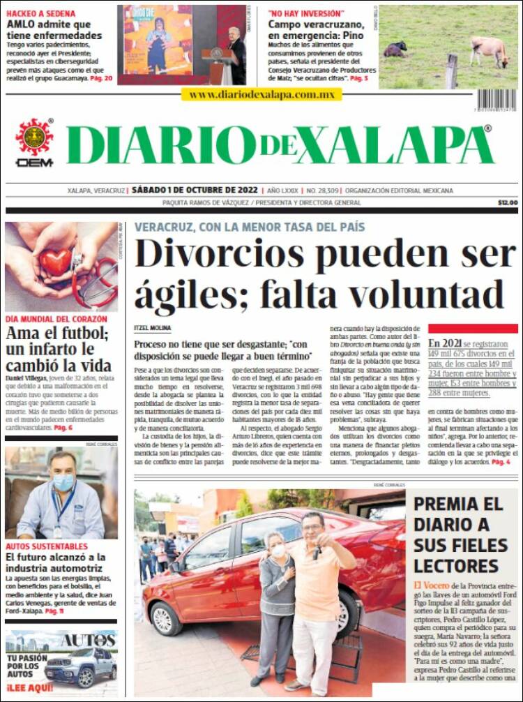 Portada de Diario de Xalapa (México)