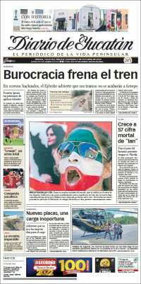 Portada de Diario de Yucatán (México)