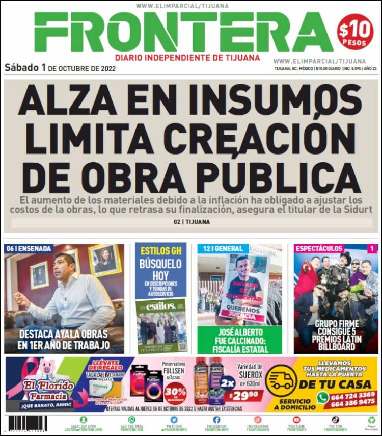 Portada de Frontera (México)