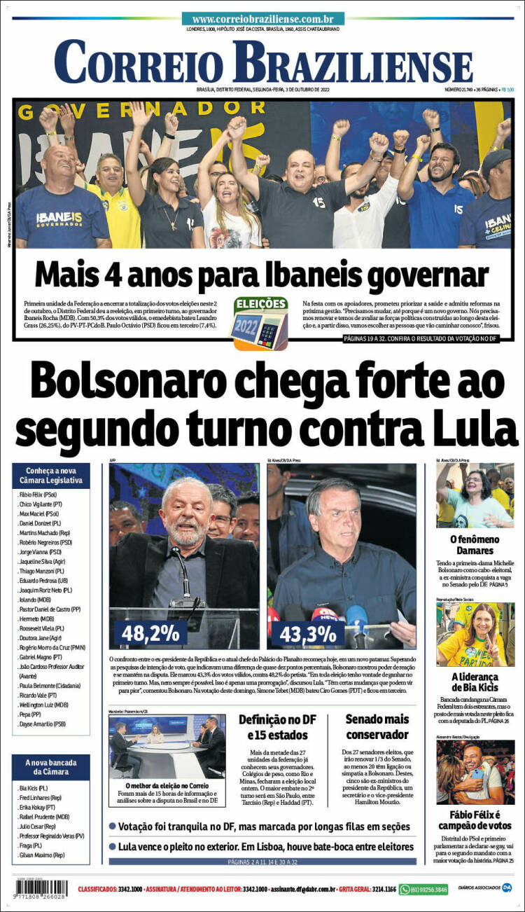 Portada de Correio Braziliense (Brasil)