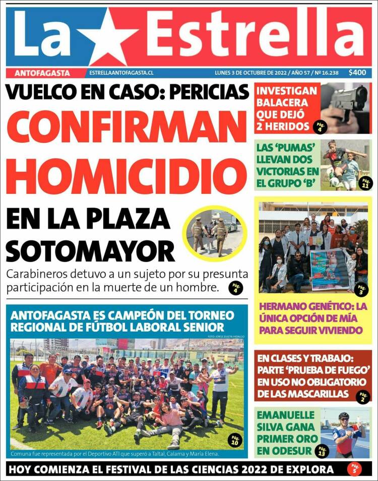 Portada de La Estrella del Norte (Chile)