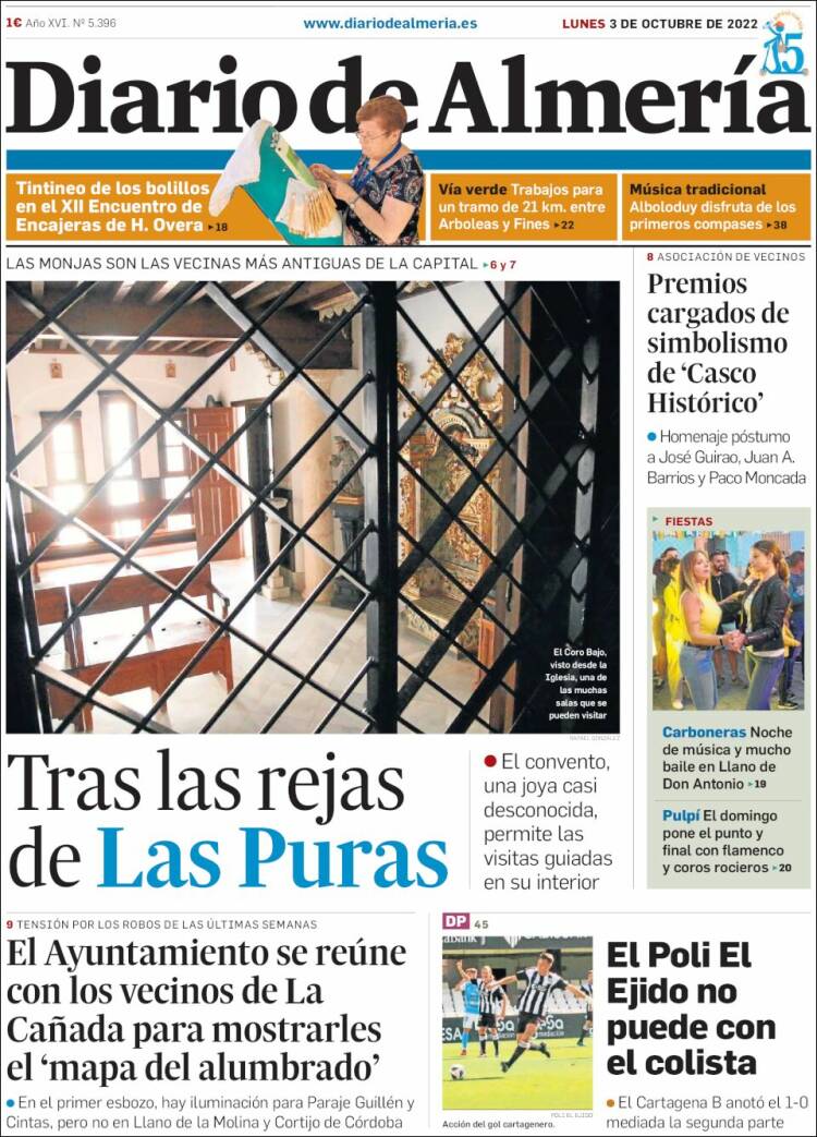 Portada de Diario de Almería (España)