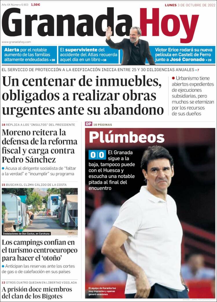 Portada de Granada Hoy (España)