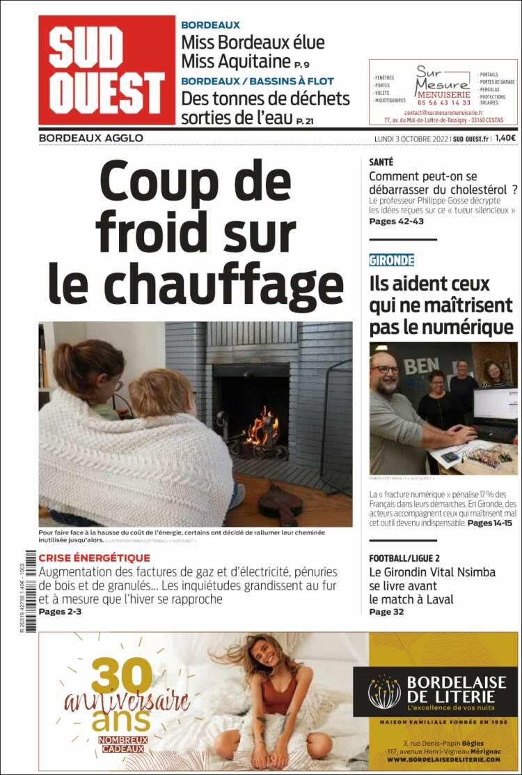 Portada de Sud Ouest (France)