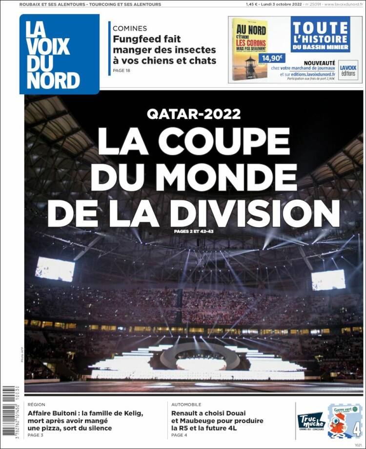 Portada de La Voix du Nord (France)