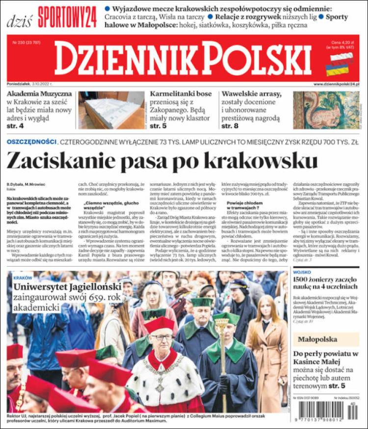 Portada de Dziennik (Polonia)