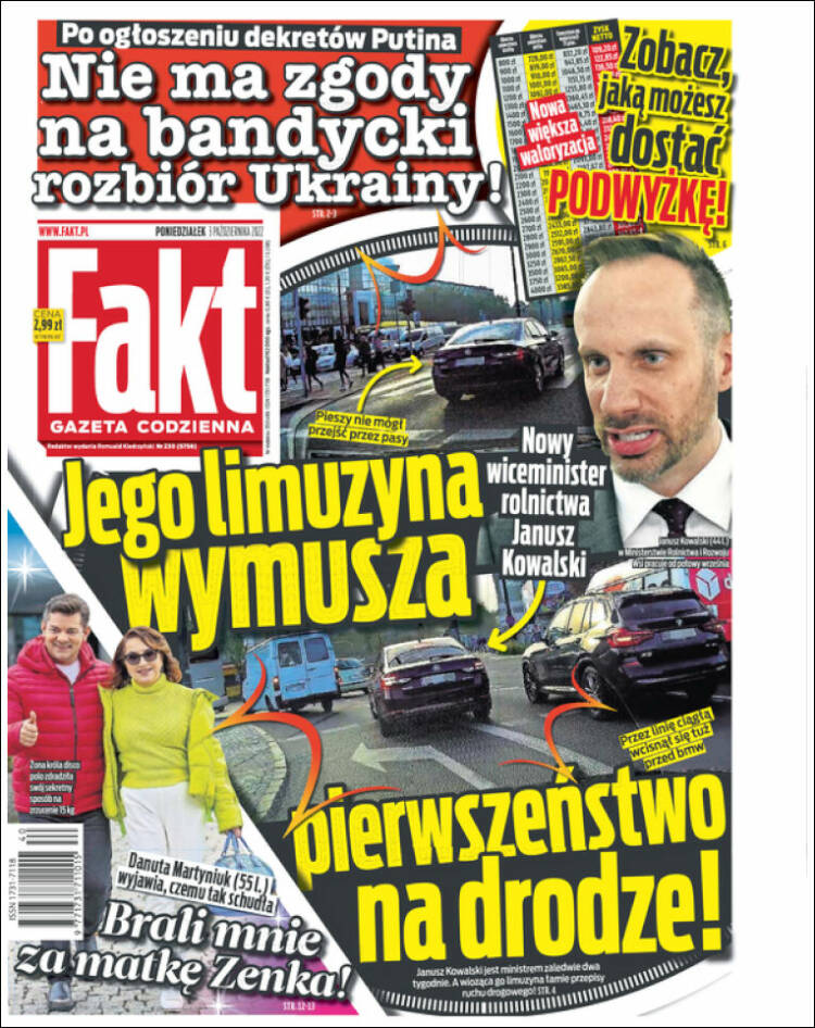 Portada de Fakt (Polonia)