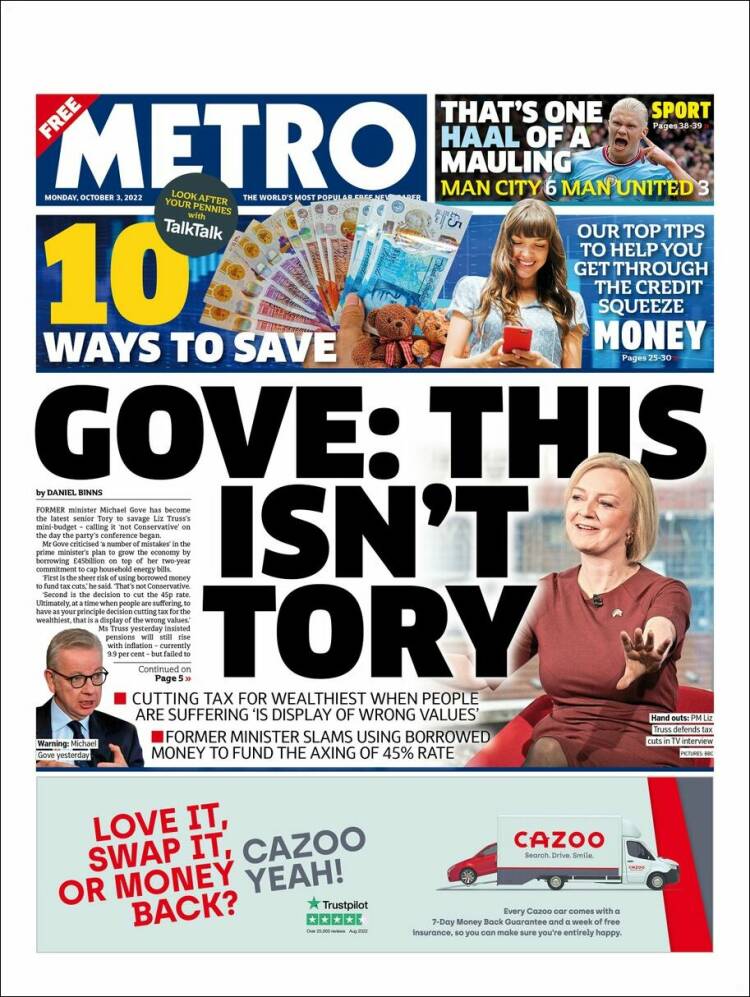 Portada de Metro (United Kingdom)