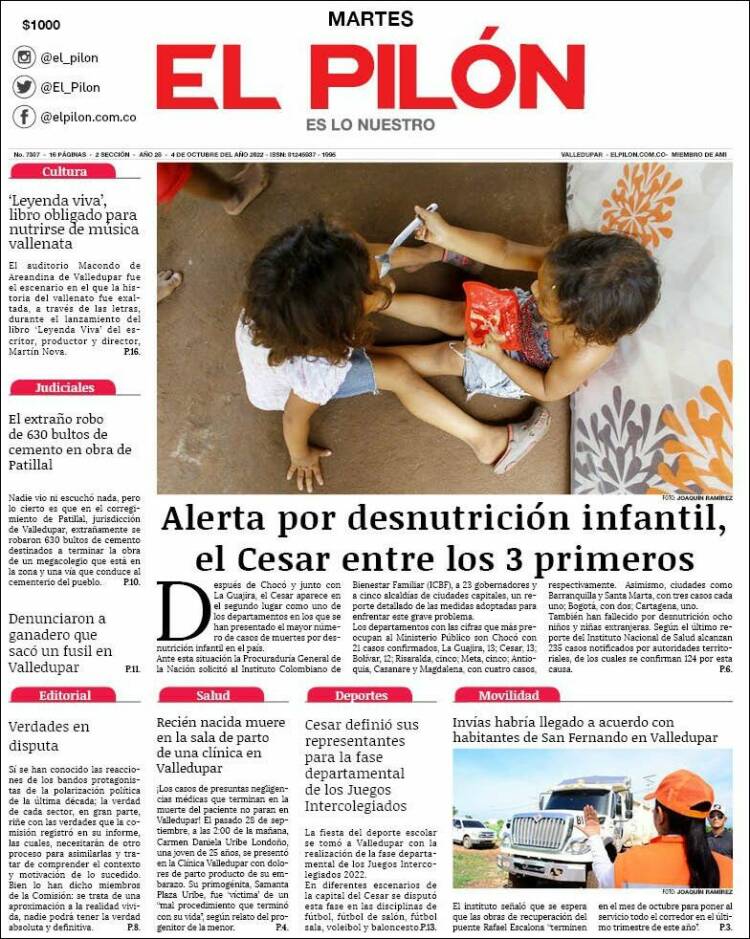 Portada de El Pilón (Colombia)