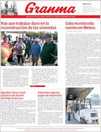 Portada de Granma (Cuba)