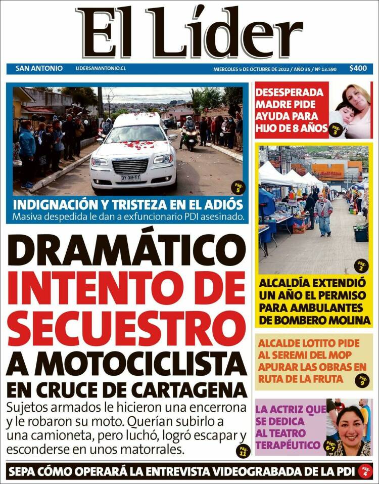 Portada de Lider de San Antonio (Chile)