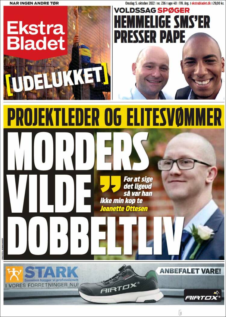 Portada de Ekstra Bladet (Dinamarca)