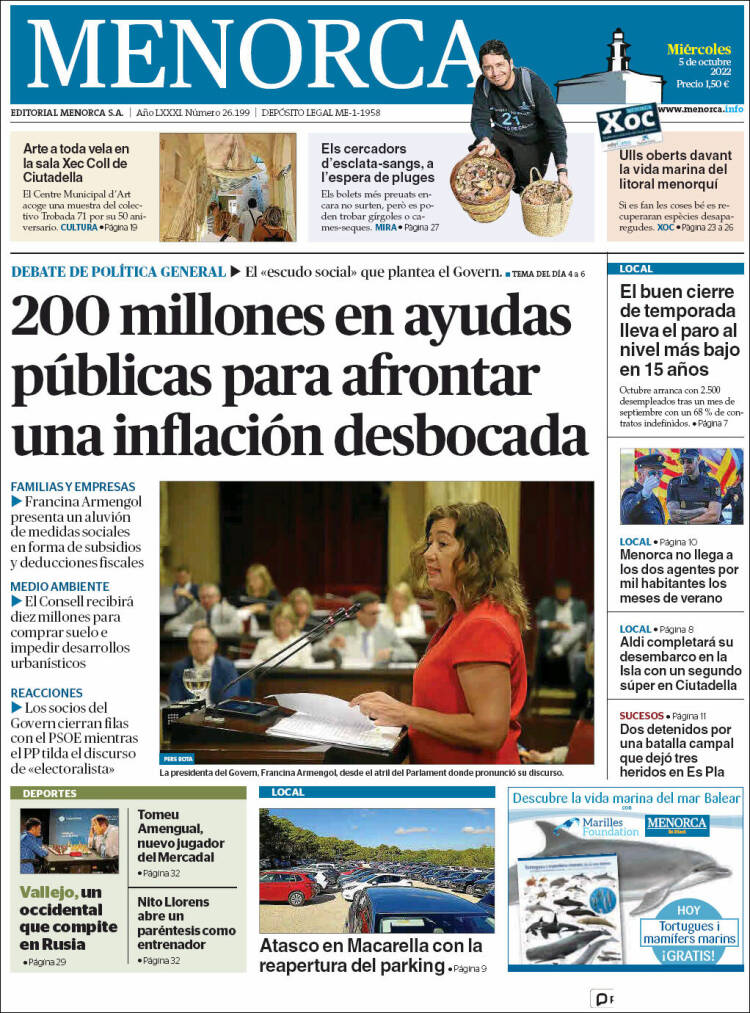 Portada de Menorca - Diario Insular (España)