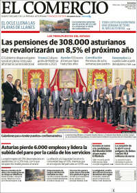 Portada de El Comercio (España)