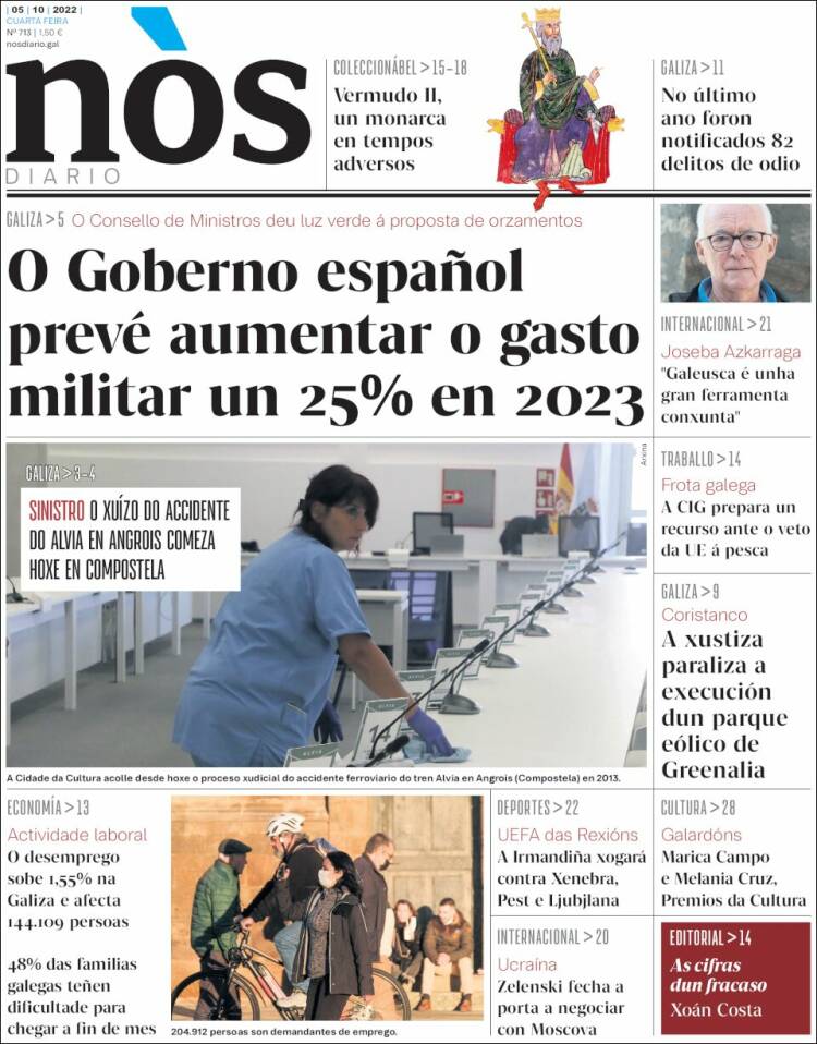 Portada de Nòs Diario (España)