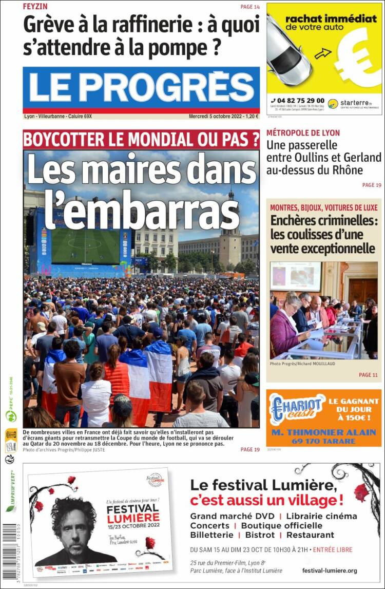 Portada de Progres de Fecamp (Francia)